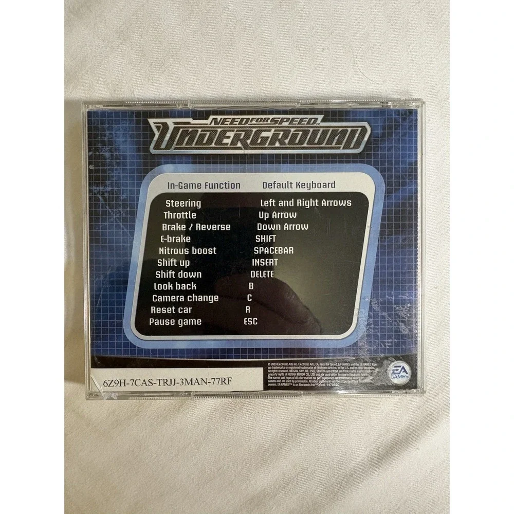 Need for Speed Underground PC 2003 2-Disc Set Jewel Case EA Games Tested CIB